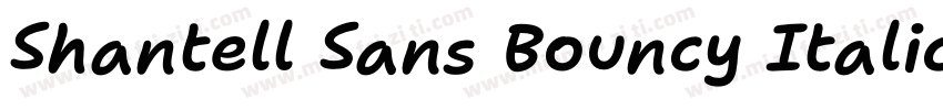 Shantell Sans Bouncy Italic字体转换